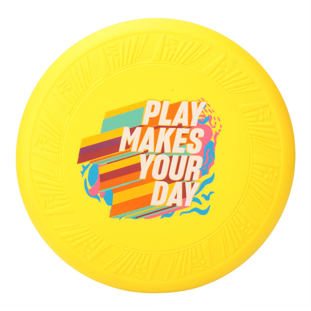 Outdoor Sport PU Children Kid Flying Disc Playing Throwing and Catching Toy Yellow