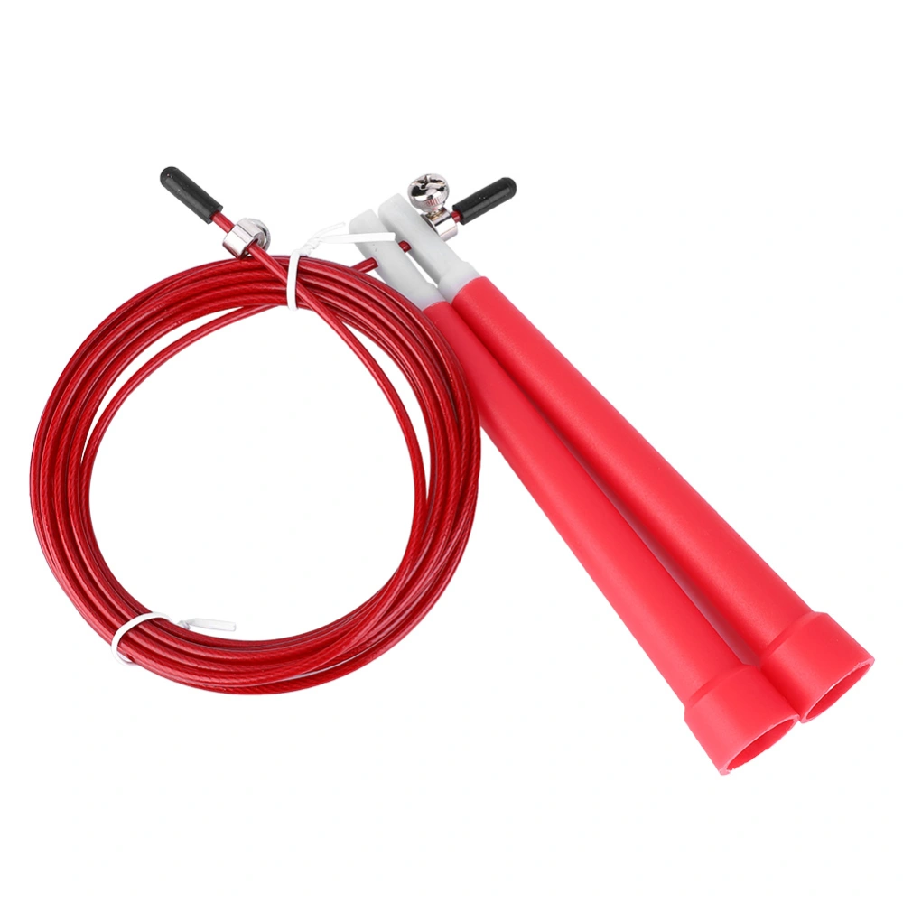 Durable Adjustable Steel Wire Skipping Jumping Rope for Fitness Training Exercise Red