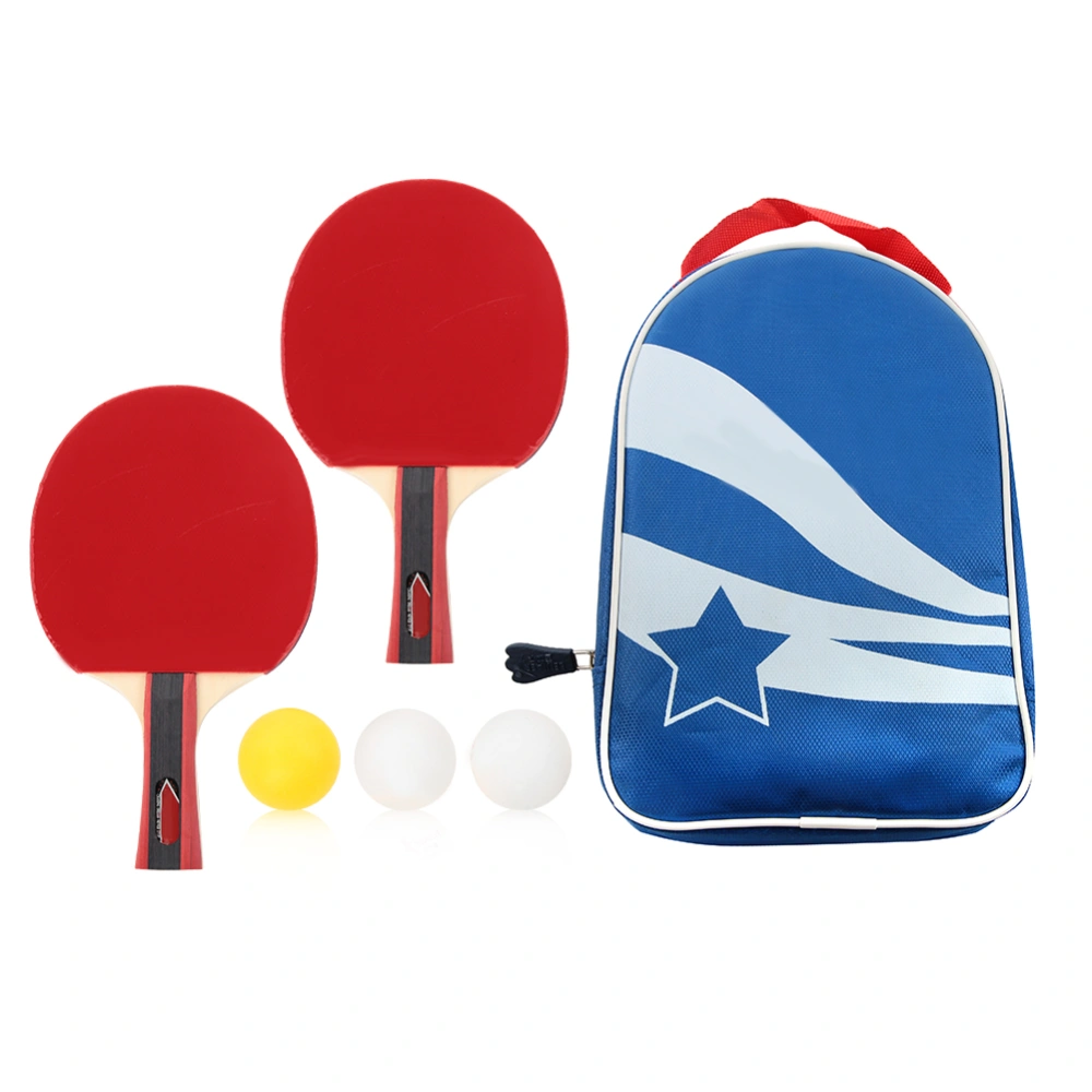 Portable Training Table Bat Durable Tennis Ping Pong Set 2 Rackets & 3 Balls