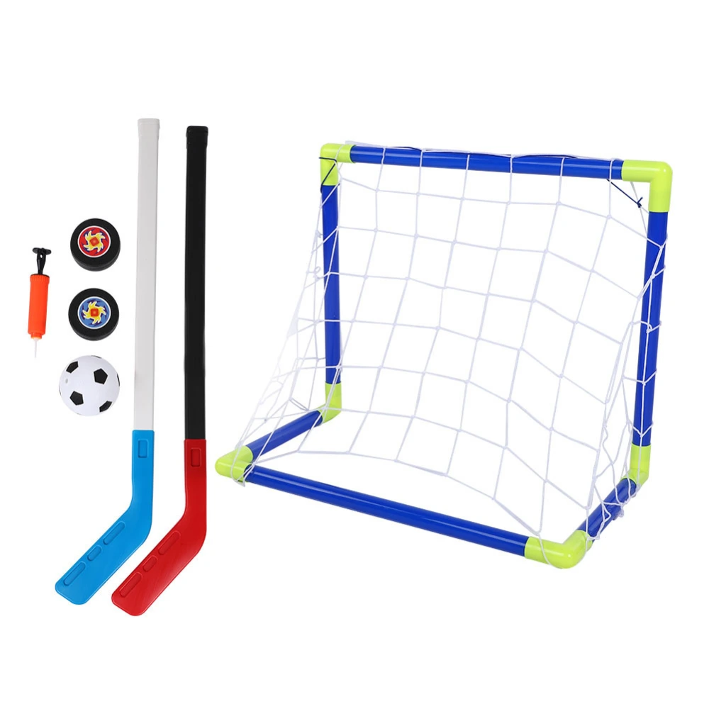 2 in 1 Outdoor Sports Children Football Ice Hockey Goal Kit with Balls Pump Kid Training Toys