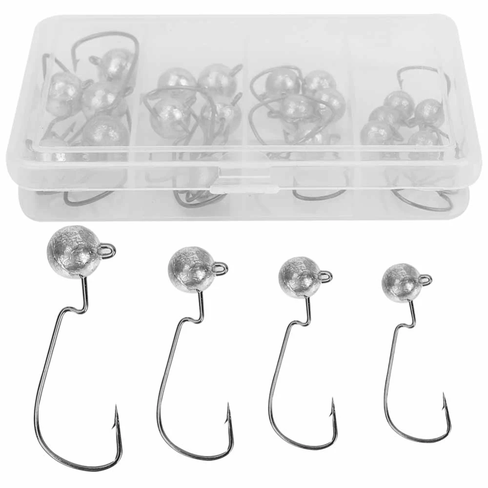 20pcs/Box Fishing Jig Head Hooks Sinker Weight Angler Accessory