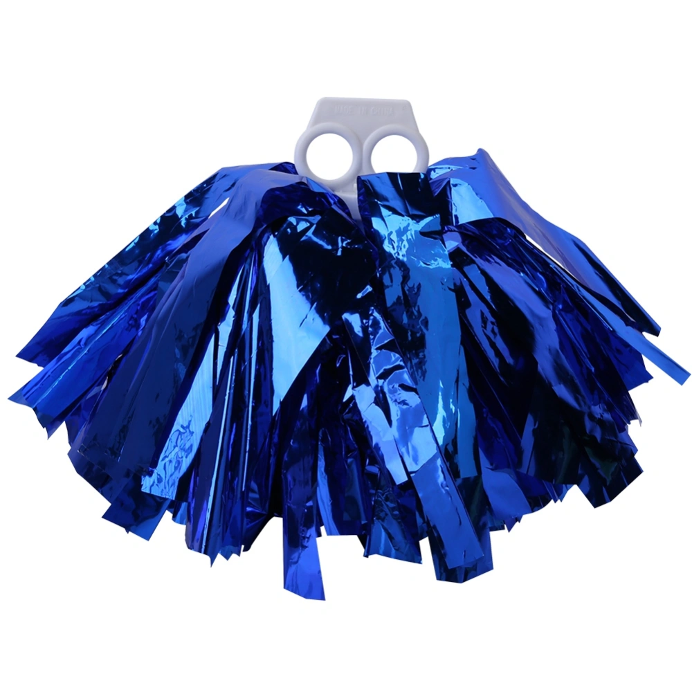 Cheerleadering Pom Poms Ring Pompoms for Dance Party School Sports Competition (Blue)