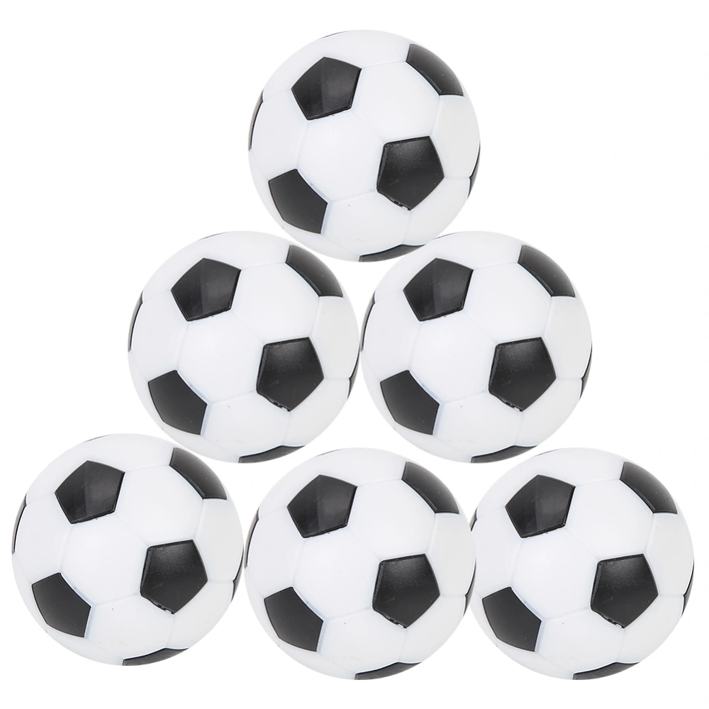 Table Soccer Footballs Replacement Mini Plastic Black and White Soccer Ball(6Pcs)