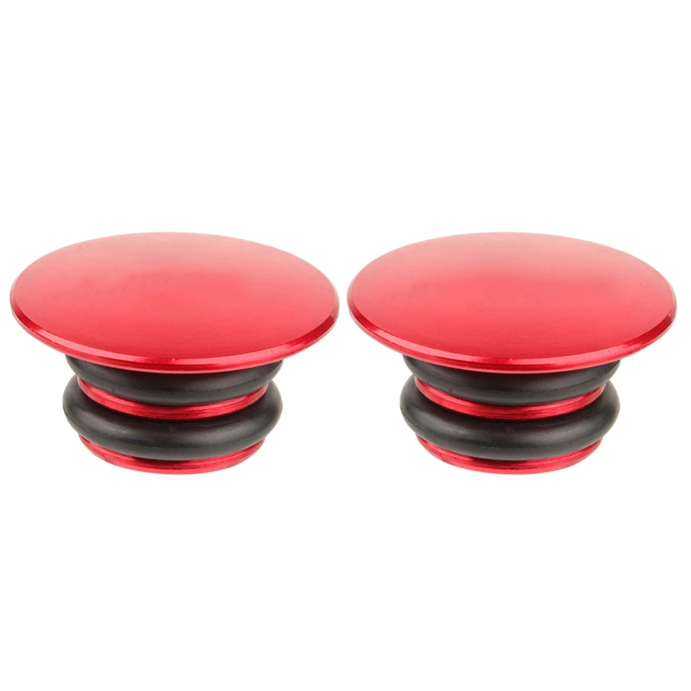 DUUTI Durable Aluminium Alloy Handlebar End Plug Handle Bar Caps for Road Bicycle(Red)