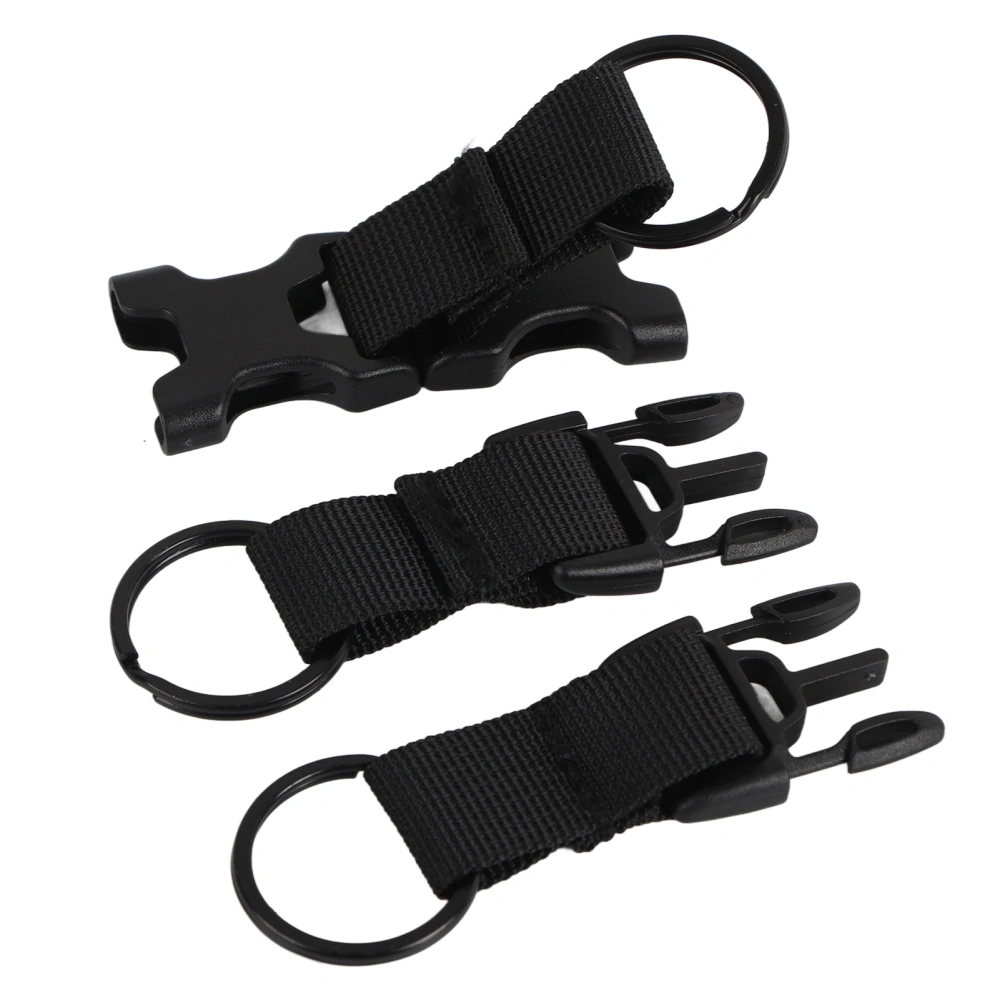 Men Outdoor Portable Multifunctional Keychain Key Ring Detachable Buckle Belt Extender(Black)