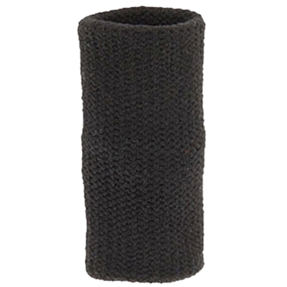 Blue Black Nylon Finger Guard Protector Knit Basketball Finger Protection Accessory (Black)