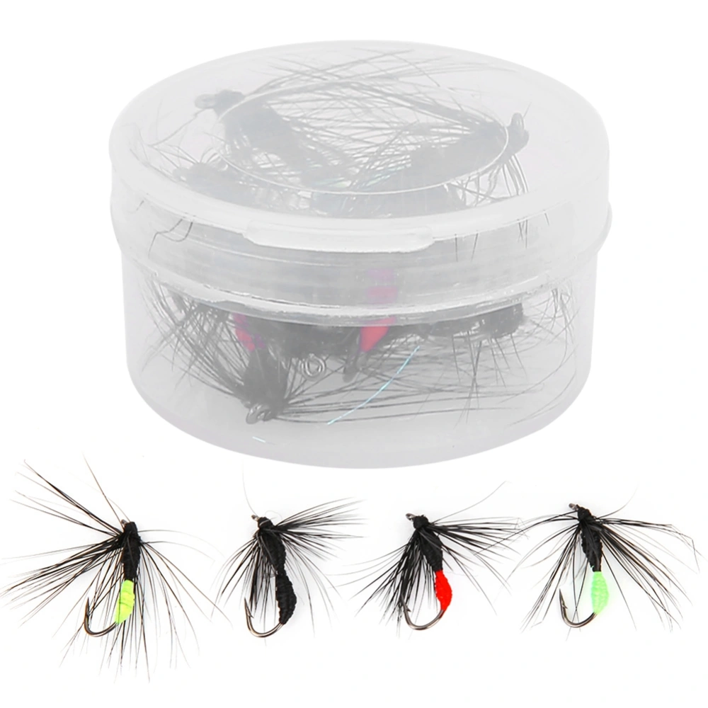 10Pcs Little Artificial Ant Life-Like Fly Fishing Baits Feather Fishing Lures with Hook Accessory