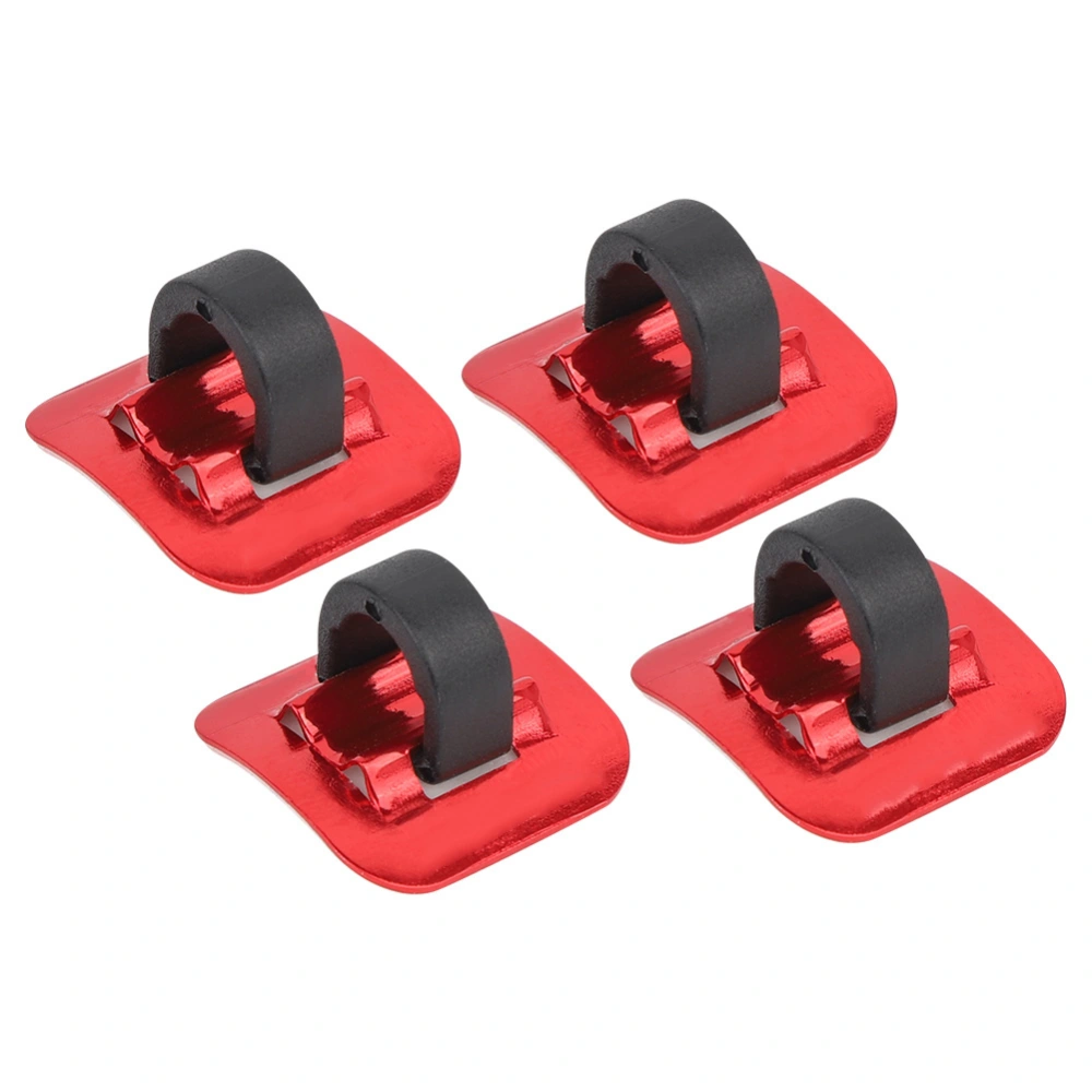 CANSUCC 4 Pcs Bike Brake Cable Tube Guide Shifter Adapter Bicycle Frame C Buckle(red)