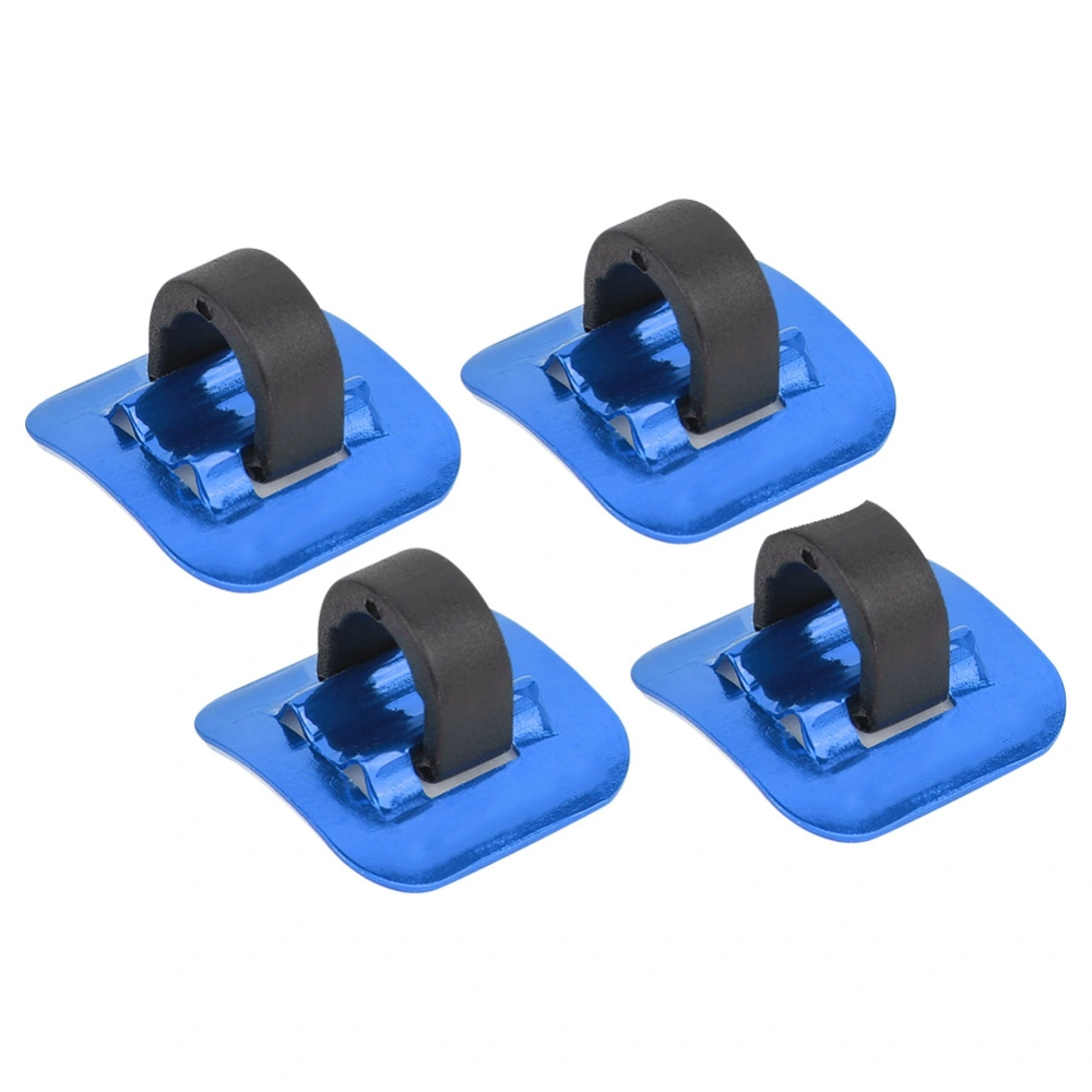 CANSUCC 4 Pcs Bike Brake Cable Tube Guide Shifter Adapter Bicycle Frame C Buckle(blue)