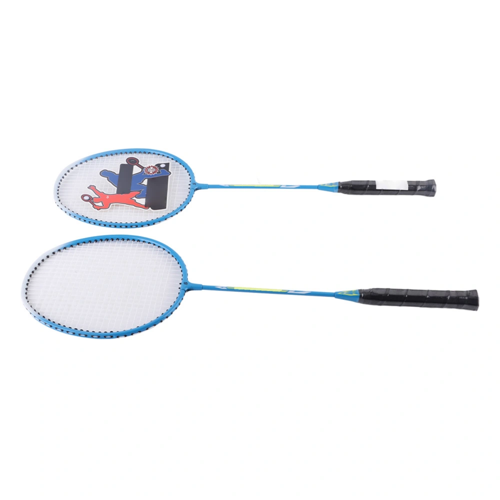 1 Pair Durable Sport Badminton Racket Aluminium Alloy Battledore With Carry Bag