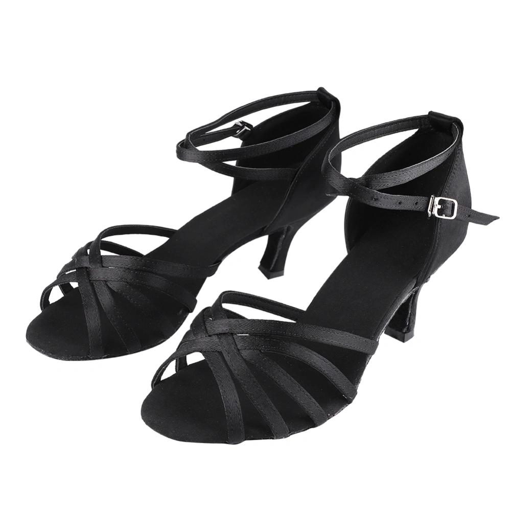 Soft Comfortable Latin Shoes Fashion Dance Shoe for Women Black 36