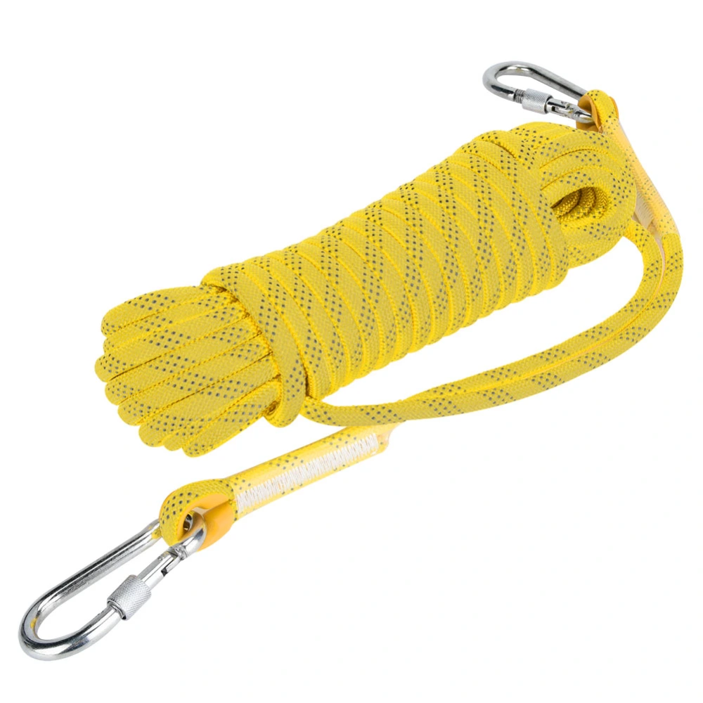 Outdoor Rock Climbing Escape Rope 10mm Diameter Safety Survival Cord(yellow 20m)