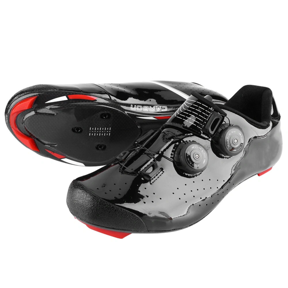 Boodun Carbon Fiber Road Cycling Bike Bicycle Shoes Breathable Athletic Racing Shoe(42)