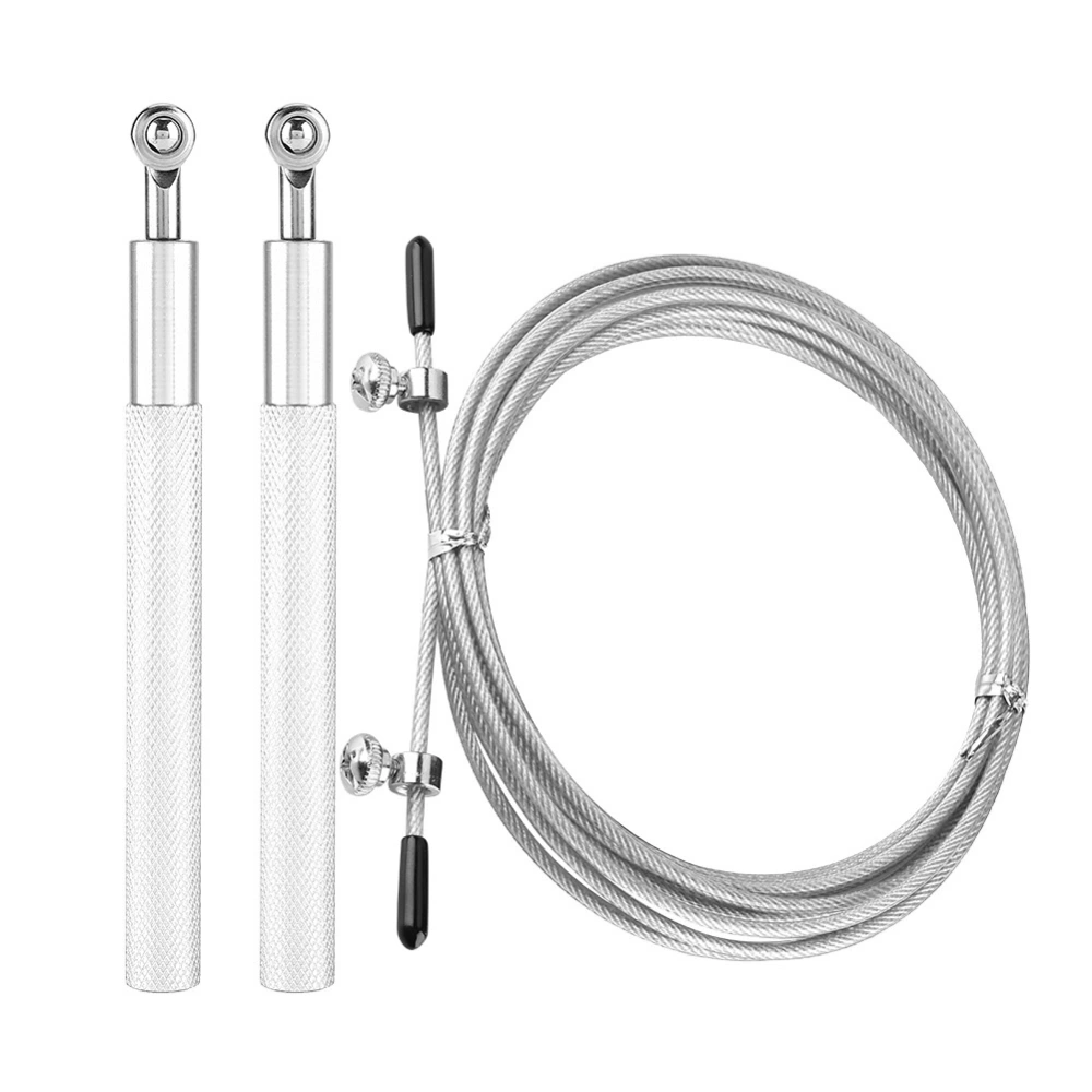 Aluminium Alloy Handle Speed Jump Skipping Rope Sports Training Equipment(Silver)