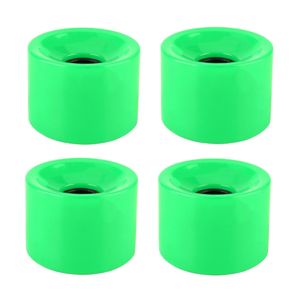 PUENTE 4pcs Set 70*51mm Superior Quality PU Skateboard Wheels Long Board Wheel (Green)