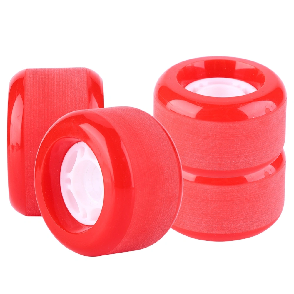 PUENTE 4pcs/set Superior Quality PU Skateboard Wheels Long Board Wheel (Red)