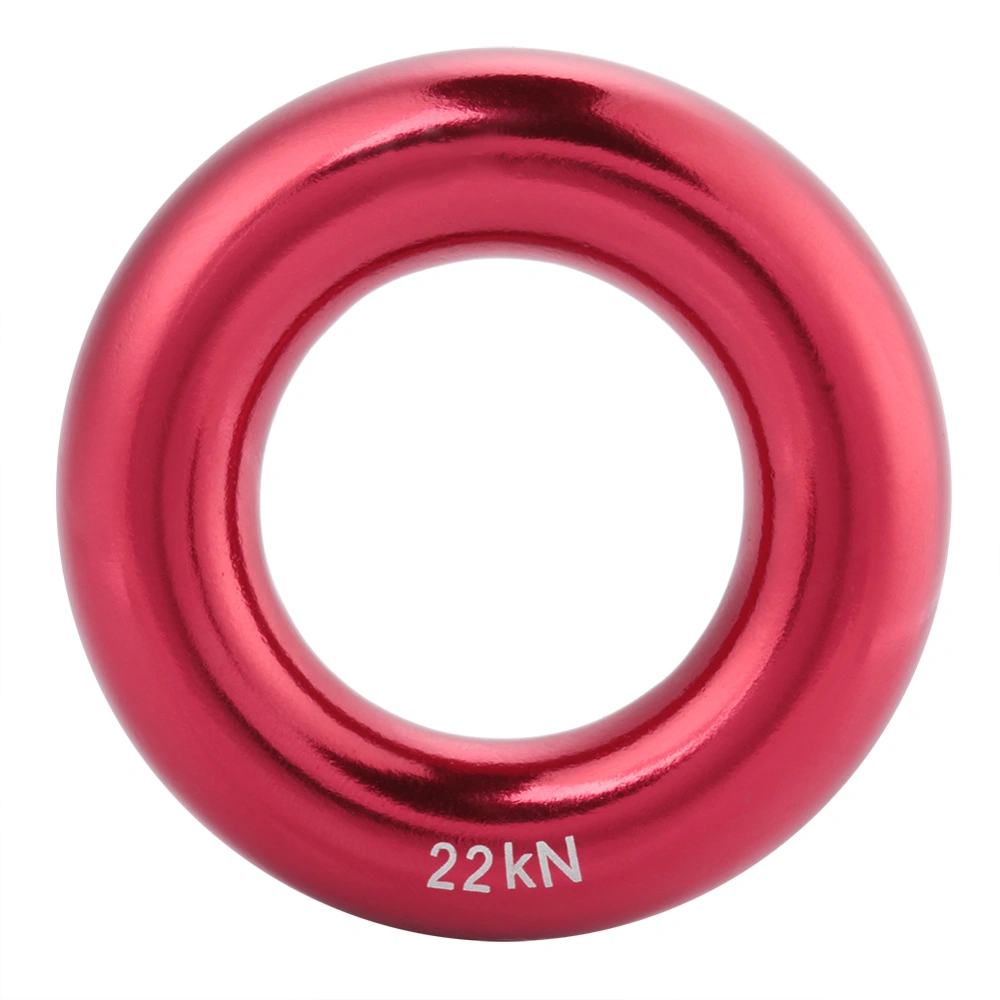 Round Aluminum Rappel Ring Climb Perfect Tension Aluminum Alloy O Ring(red)