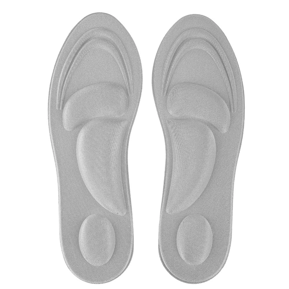 Orthotic Insoles Flat Feet Arch Support Memory Foam Insole Shoe Pad Comfort Silver for Men