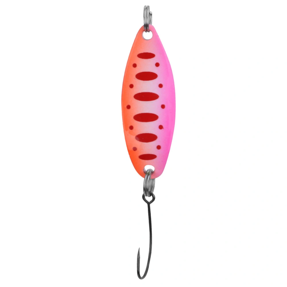  Trout Lures Trout Blinkers for Fishing Trout Lures for Trout3.5g/3.4cm(Orange Pink Dot)