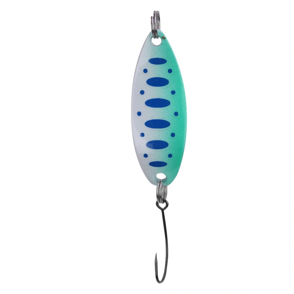  Trout Lures Trout Blinkers for Fishing Trout Lures for Trout3.5g/3.4cm(Green White Blue Dot)