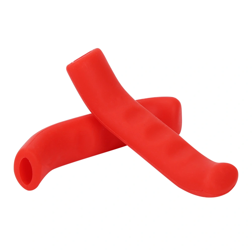 1Pair Folding Bicycle Mountain Bike Handlebar Silicone Anti Skid Grip Cover (Red)