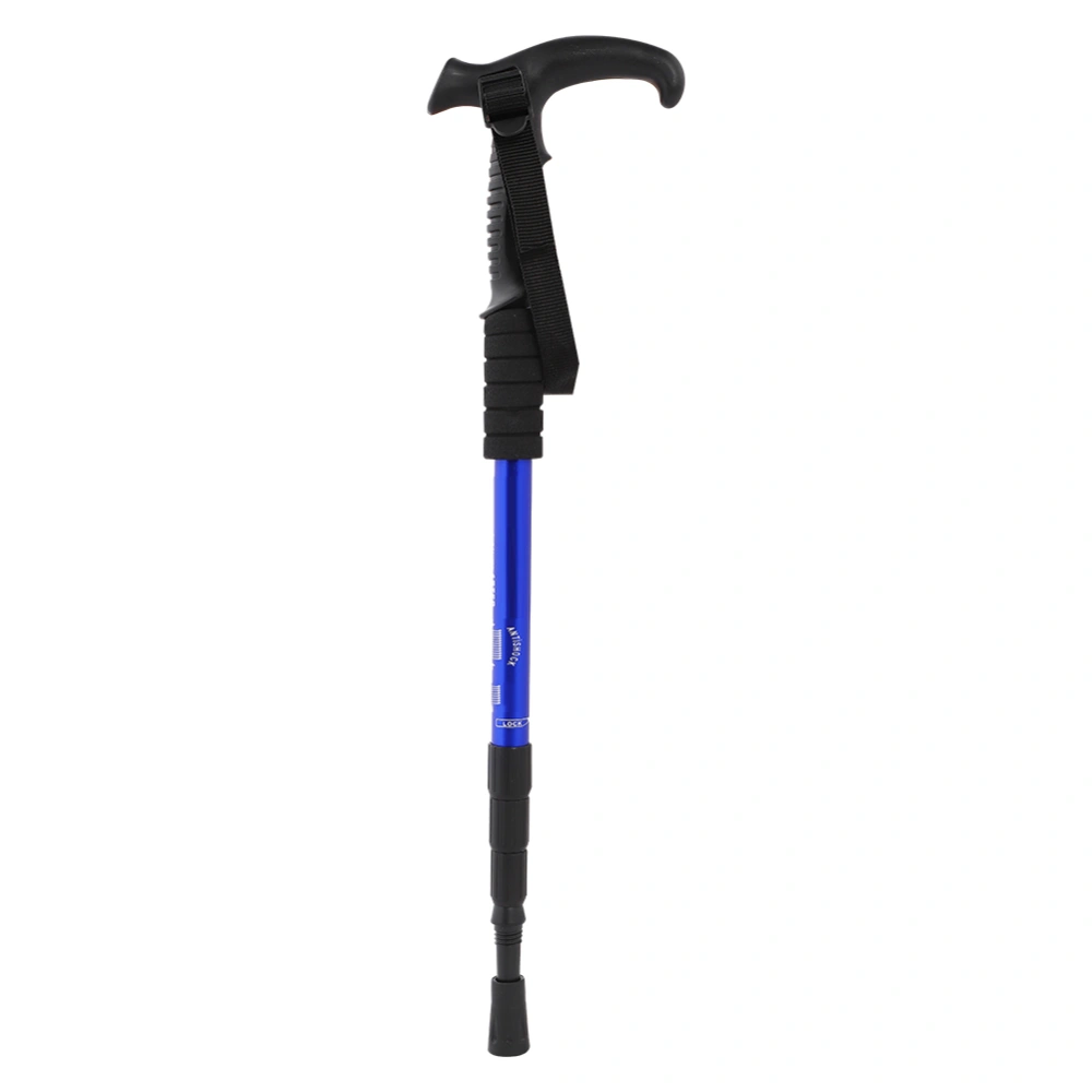 Aluminum Alloy Telescopic Lightweight Anti Skid Walking Cane Stick Trekking Pole