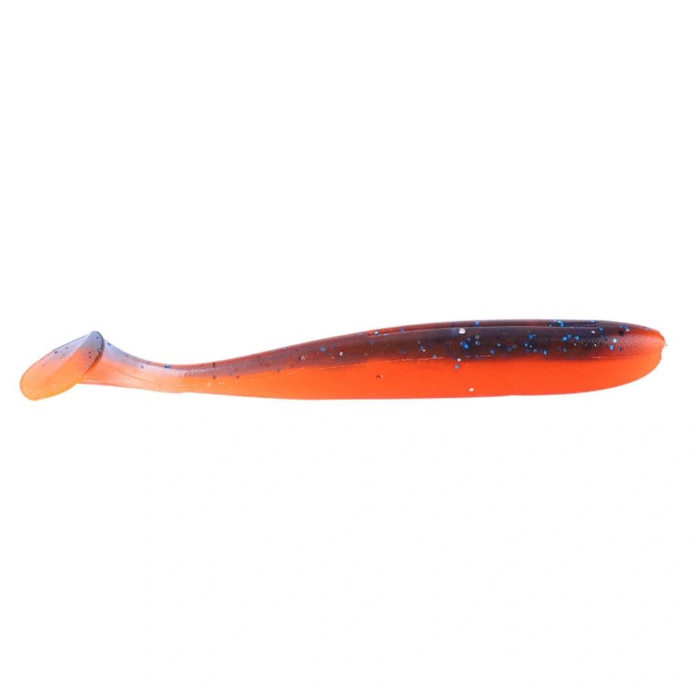 6pcs HENG JIA 10.5cm/5.6g Soft Plastic Lure Bait Fishing Tackle Tools (Orange)