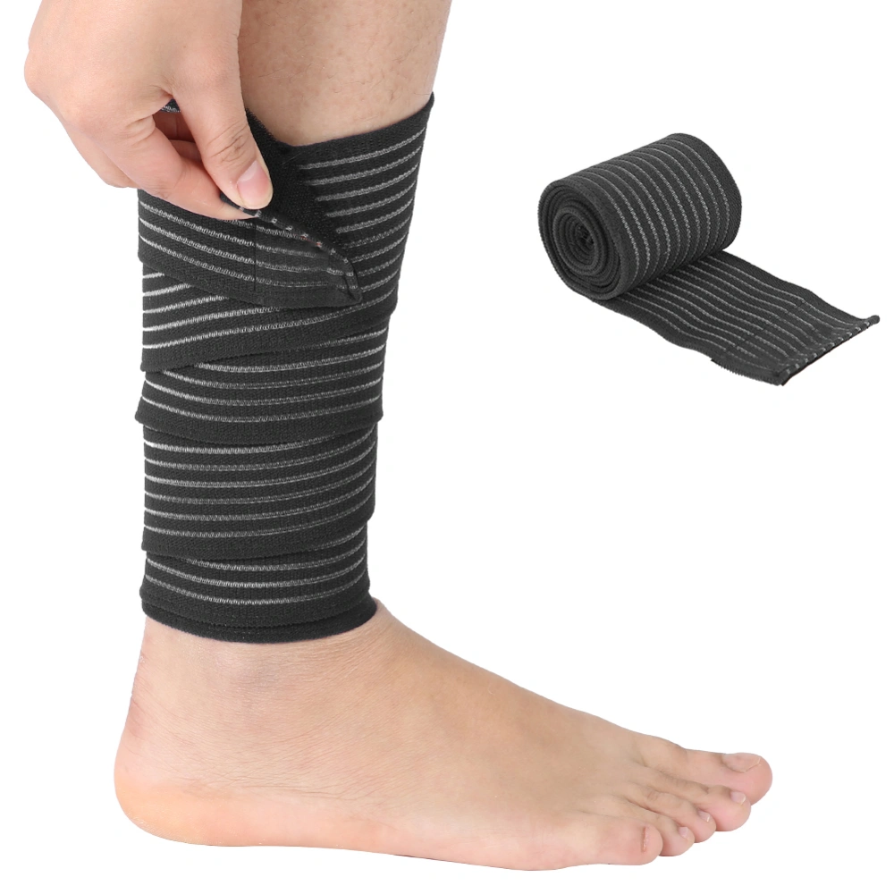 Sports Elastic Band Lifting Compression Leg Support Knee Strap Band Brace Black