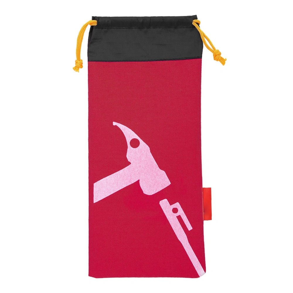 Tent Camping Tent Peg Hammer Nail Pouch Black Peg Nails Stake Storage Bag(red)