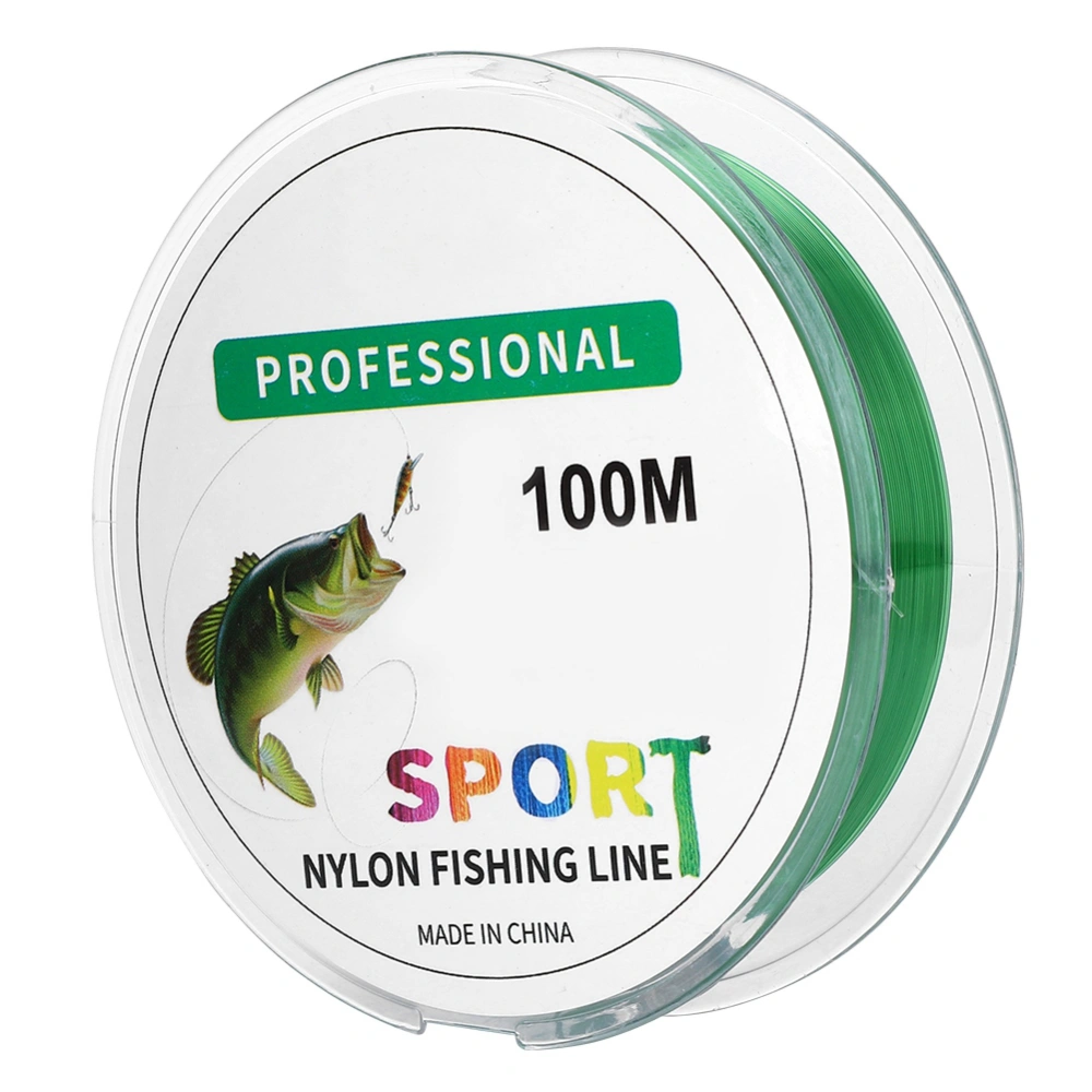 HENG JIA 100M Nylon Fishing Line Super Strong Abrasion Resistant Fishing Line Light Green 2.5