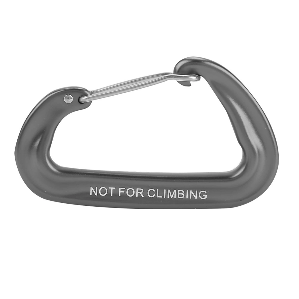 Aluminum Alloy Carabiner D Buckle Spring Clip Keychain Hook Outdoor Sports Accessory (Gray)