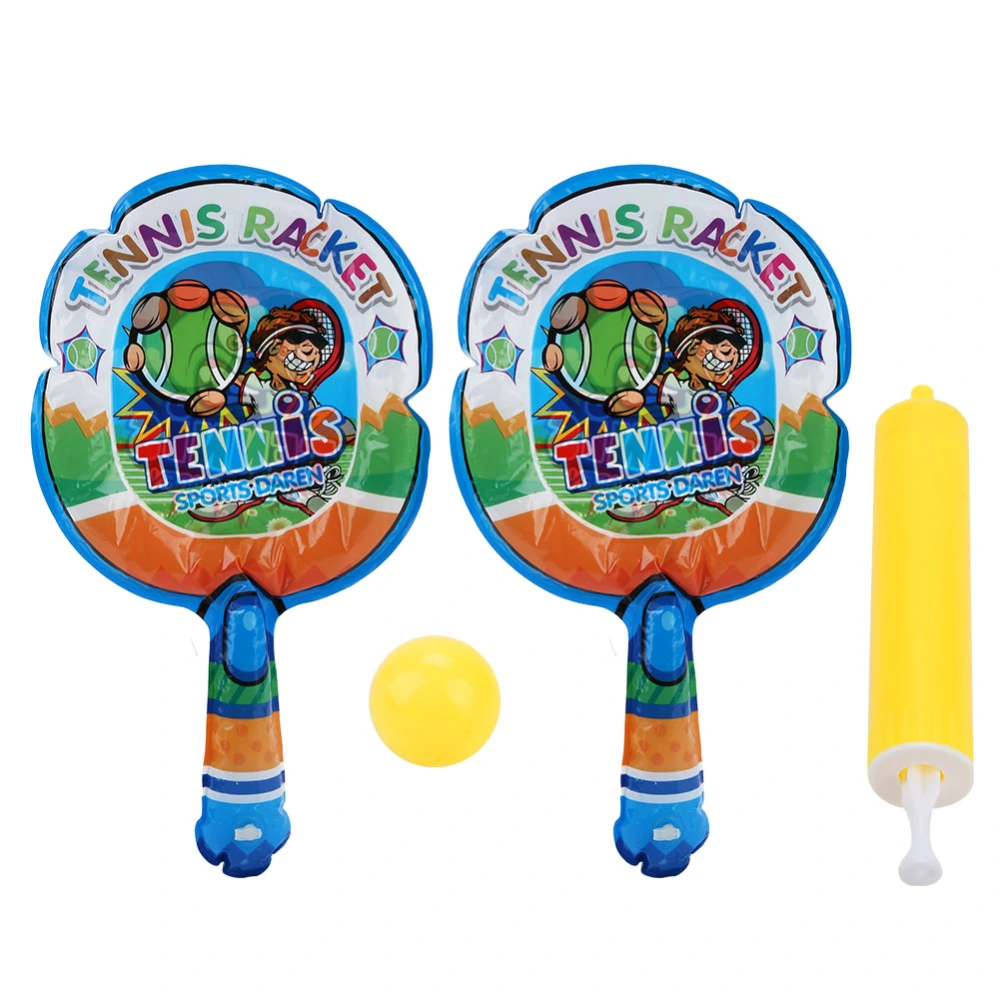 2pcs Light Weight Inflatable Children Badminton Racket Sports Toy 1pcs Inflatable Ball