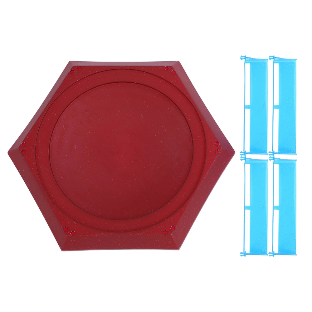 Burst Gyro Arena Disk Exciting Duel Spinning Top Dreidel Toy Accessory Kids Gift (Shine Red)