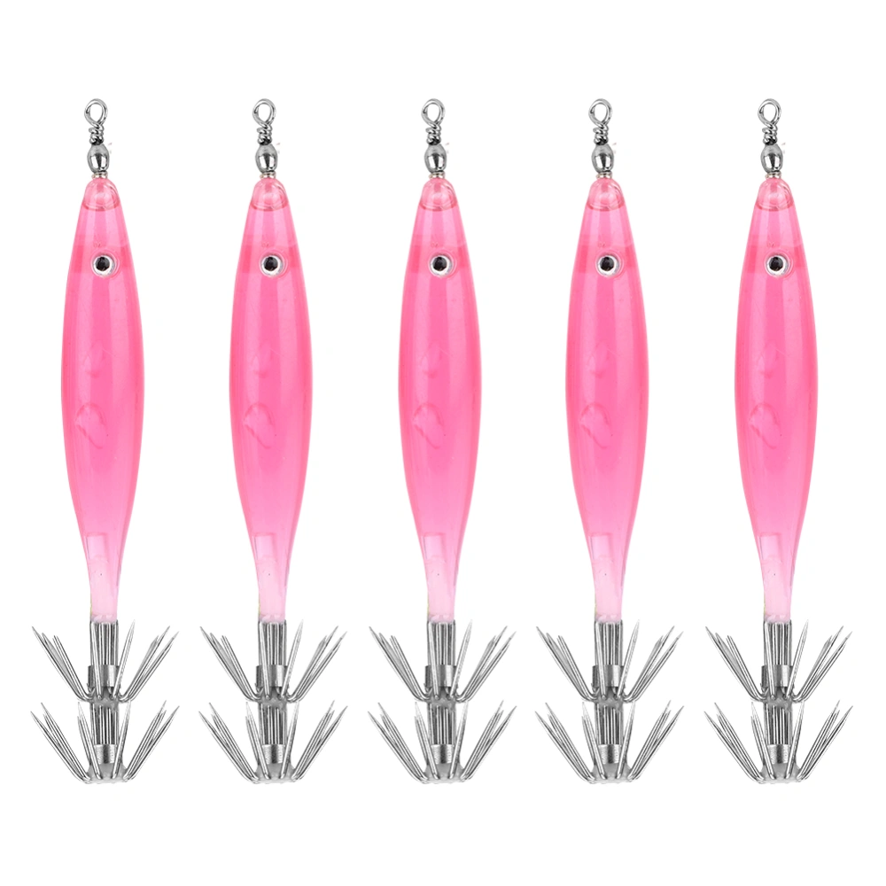 High Quality Squid Fish Hook Lure Bait Parts Fishing Accessory(Pink)