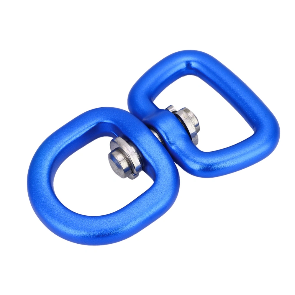 Outdoor Aluminum Alloy Key Ring Connection Rotary Swivel Buckle Adapter Dark Blue