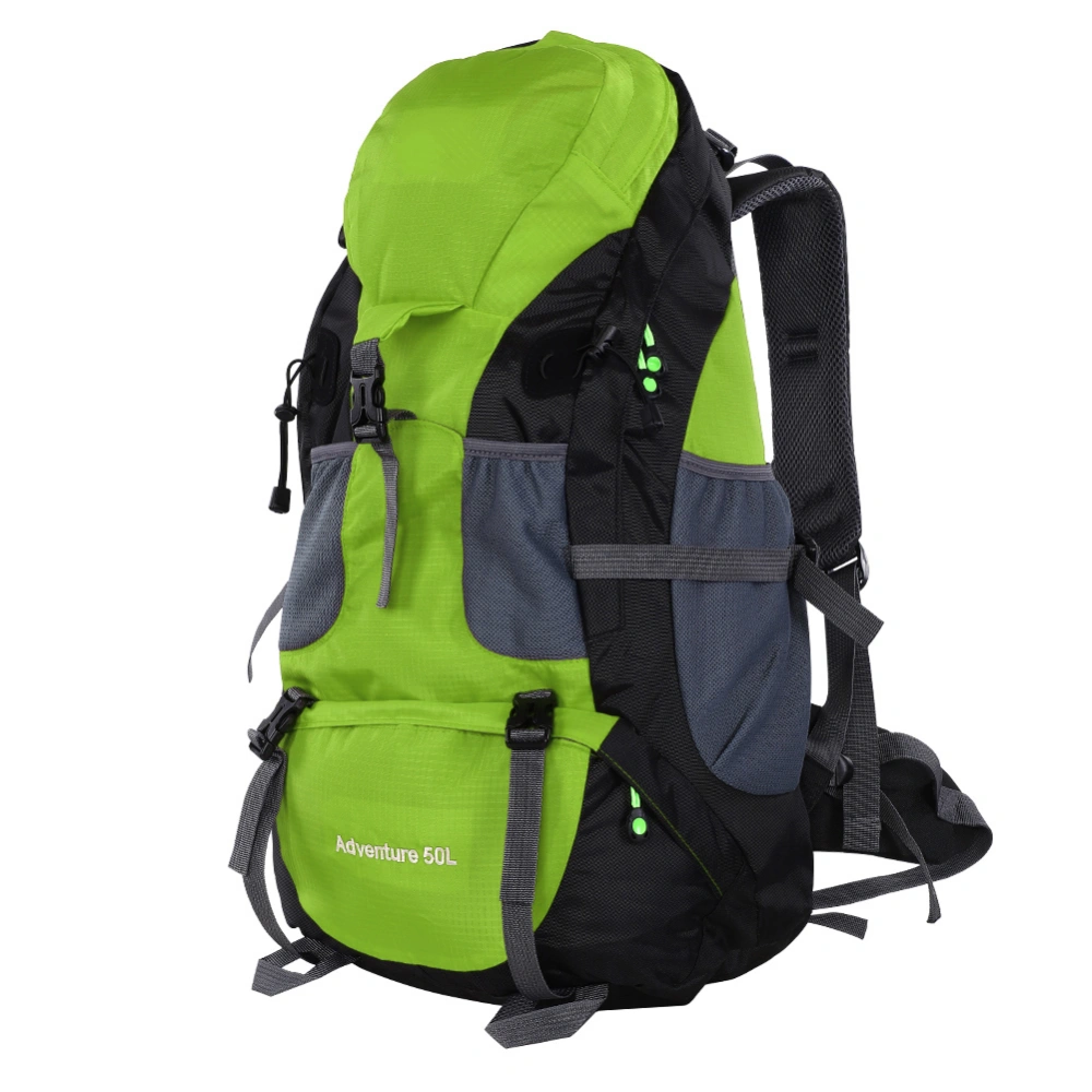 50L Waterproof Bag Camping Climbing Outdoor Travel Hiking Backpack Green