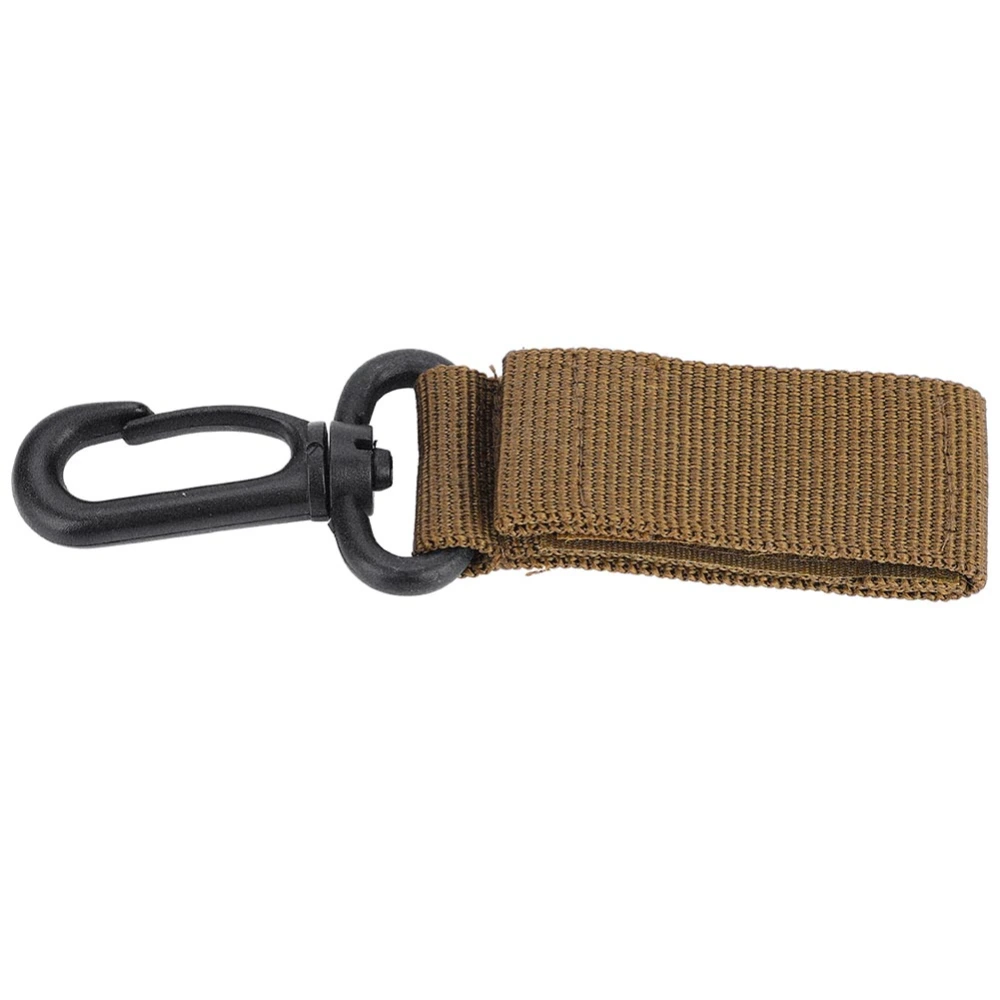 Nylon Carabiner Lock Waist Belt Fast Hang Buckle Military Keychain Hook Handing Clip(khaki)