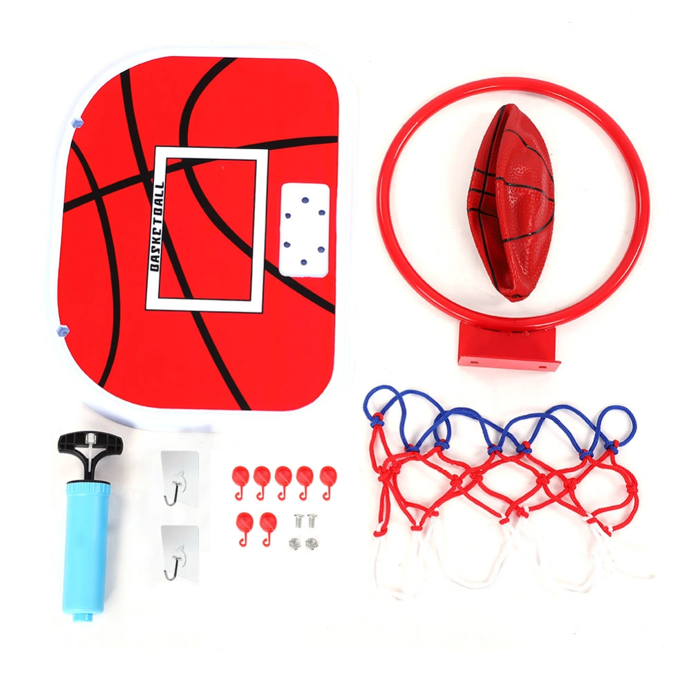 Indoor Adjustable Suspension Netball Hoop Mini Basketball Plate for Children Adhesive Hook