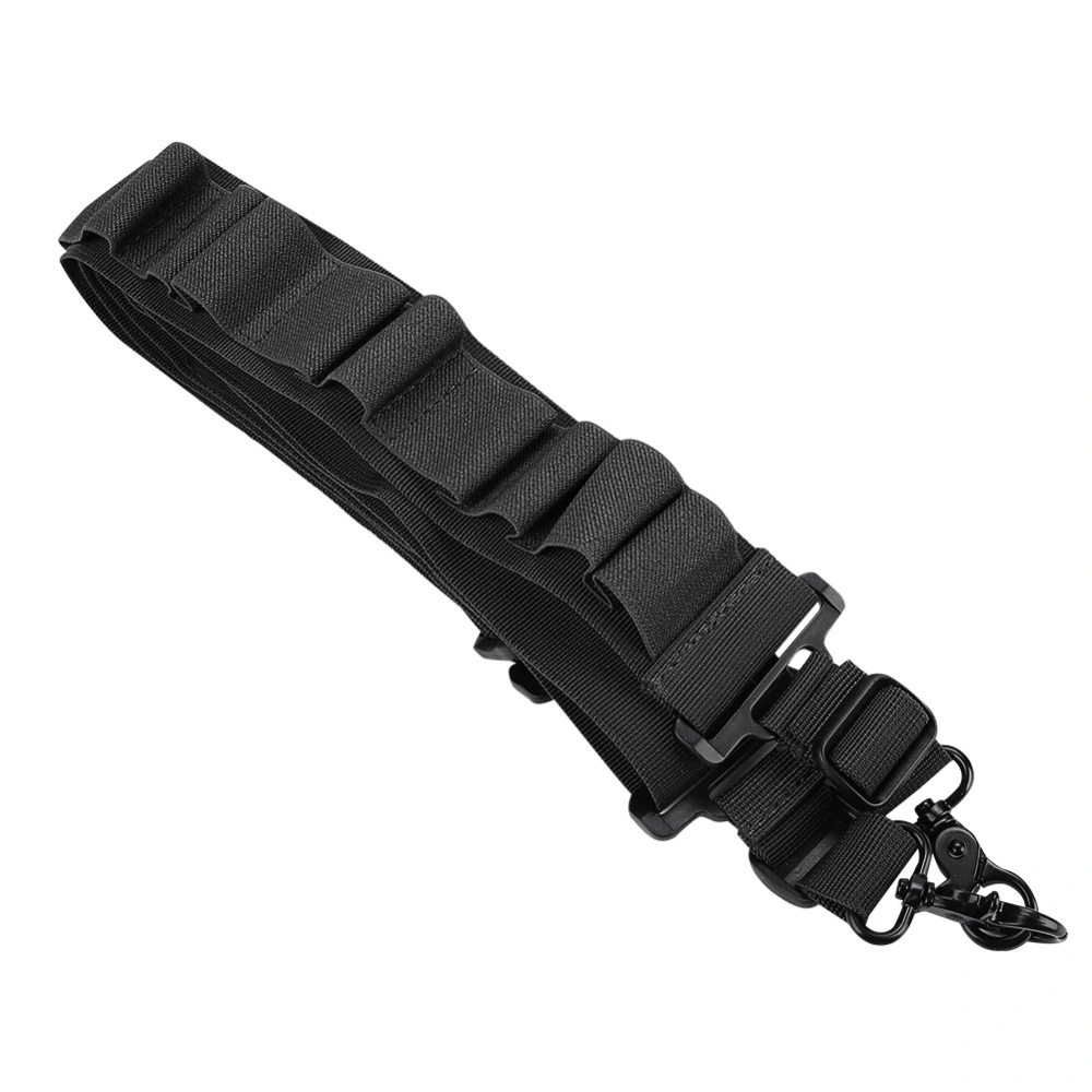 Durable Tactical Adjustable Rifle Sling Gun Strap Bullet Holder Shoulder Storage Belt Black