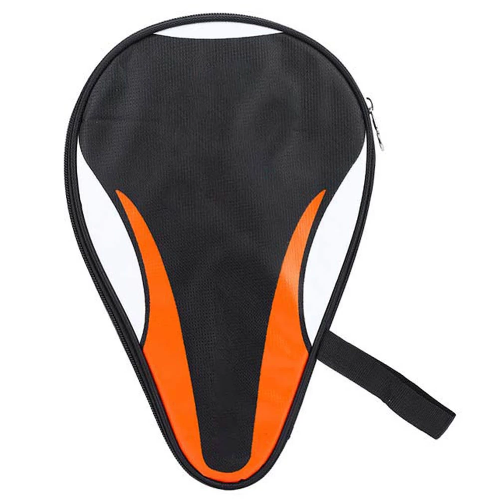 Table Tennis Rackets Bat Bag Oxford Ping Pong Case Waterproof Dustproof Full Protection Orange