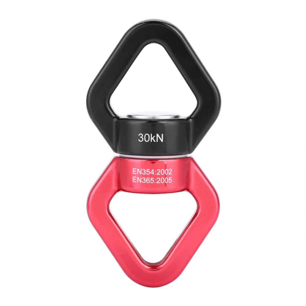 30KN Climbing Yoga Swivel Safety Rotational Device Rotator Multi function Connector(red&black)