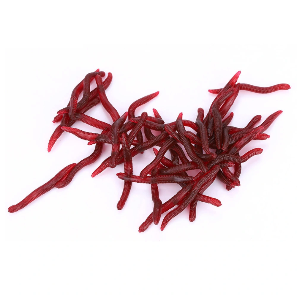 Fishing Lure 4cm Soft Insects False Earthworm Sea Bait Bloodworm Lures Artificial Baits 200Pcs