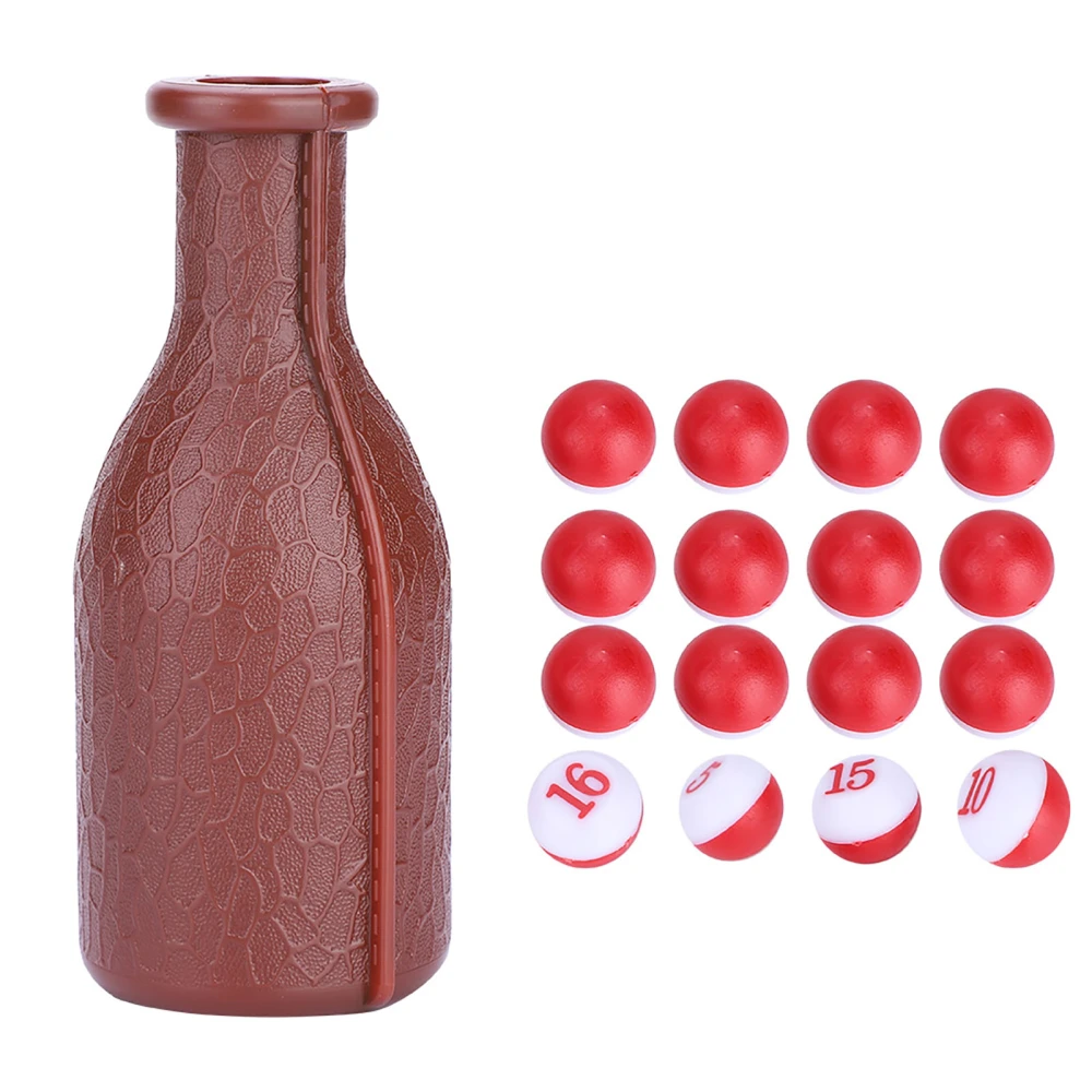 Billiard Shaker Bottle And 16 Numbered Tally Balls Pool Dice Billiards Accessory