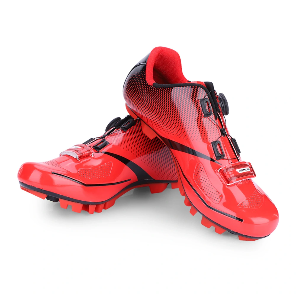 BOODUN 1 Pair Breathable Mountain Bike AntiSkid Cycling Shoes Men Adult Red 40