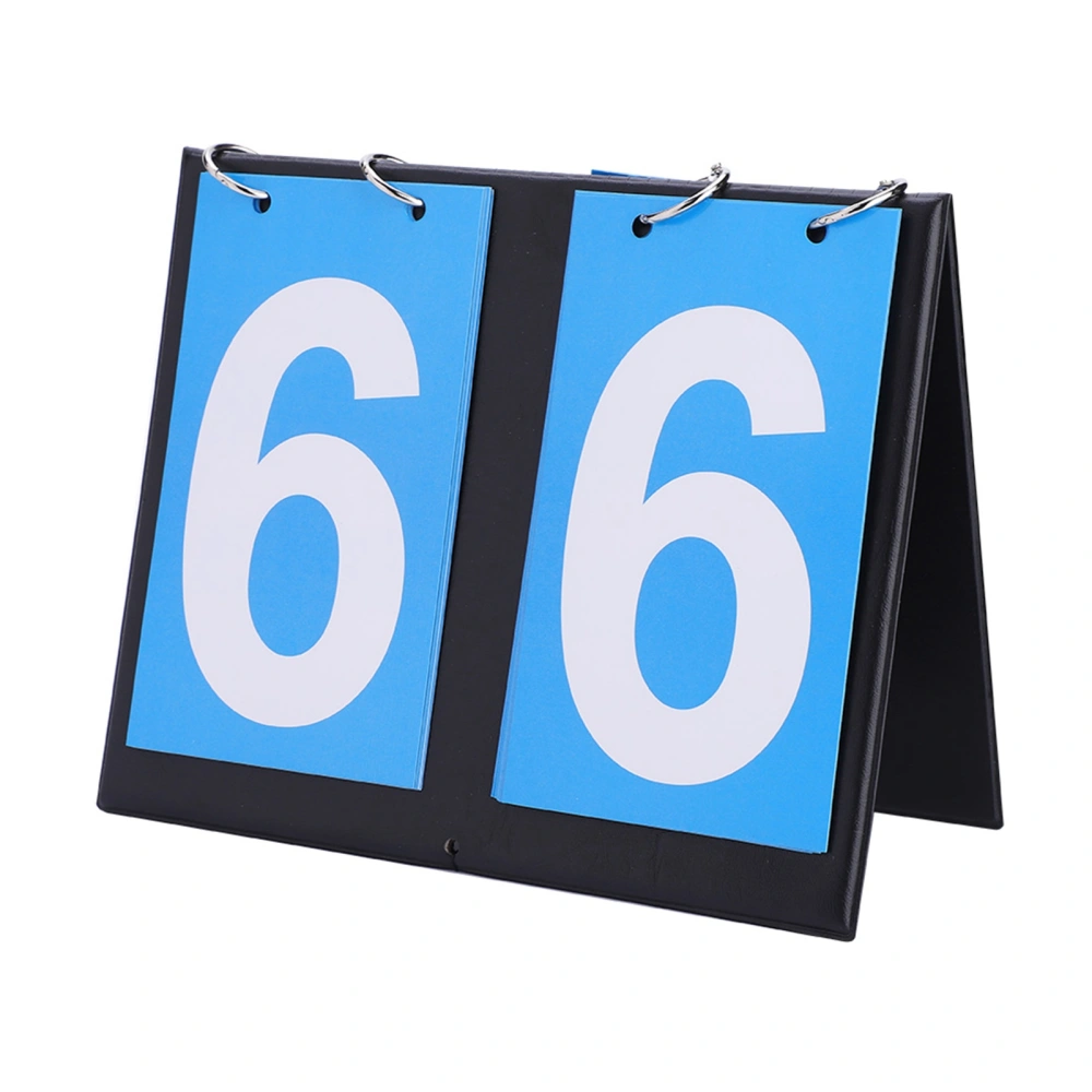 Portable Flip Sports Scoreboard Score Counter for Table Tennis Basketball(2 Digit Blue)