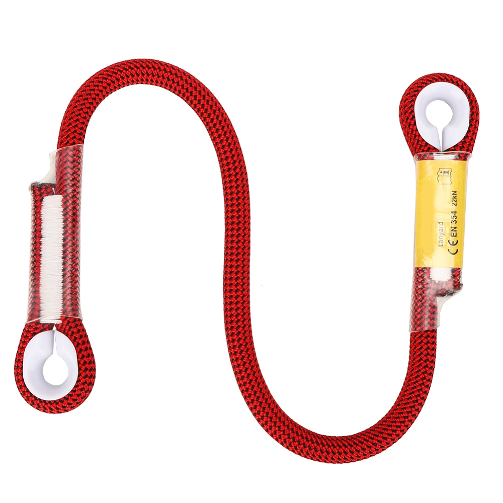 60/120/150cm Outdoor Survival Climbing Safety Rope with Ring Bearing(Red 120cm)