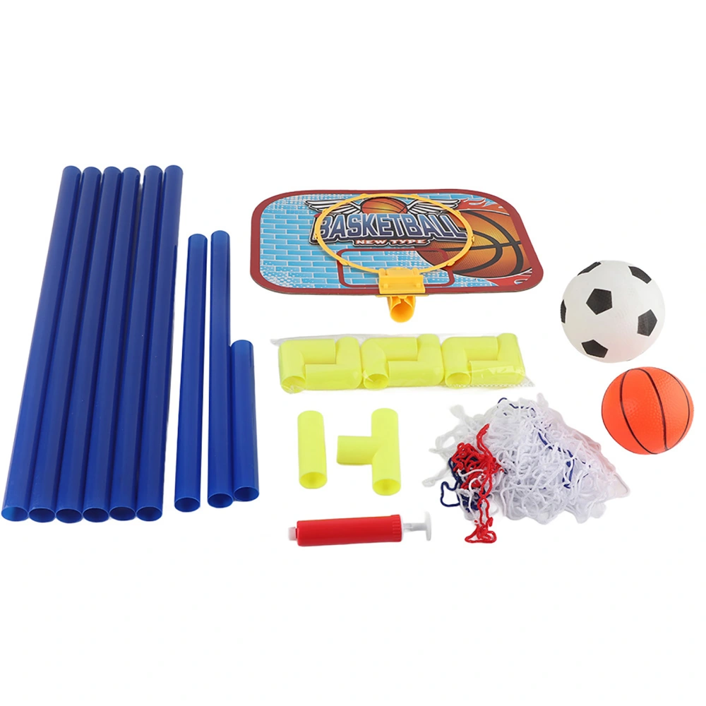 Indoor Outdoor Mini Basketball Soccer System Backboard Football Guard Balls Kit Kids Toy Set