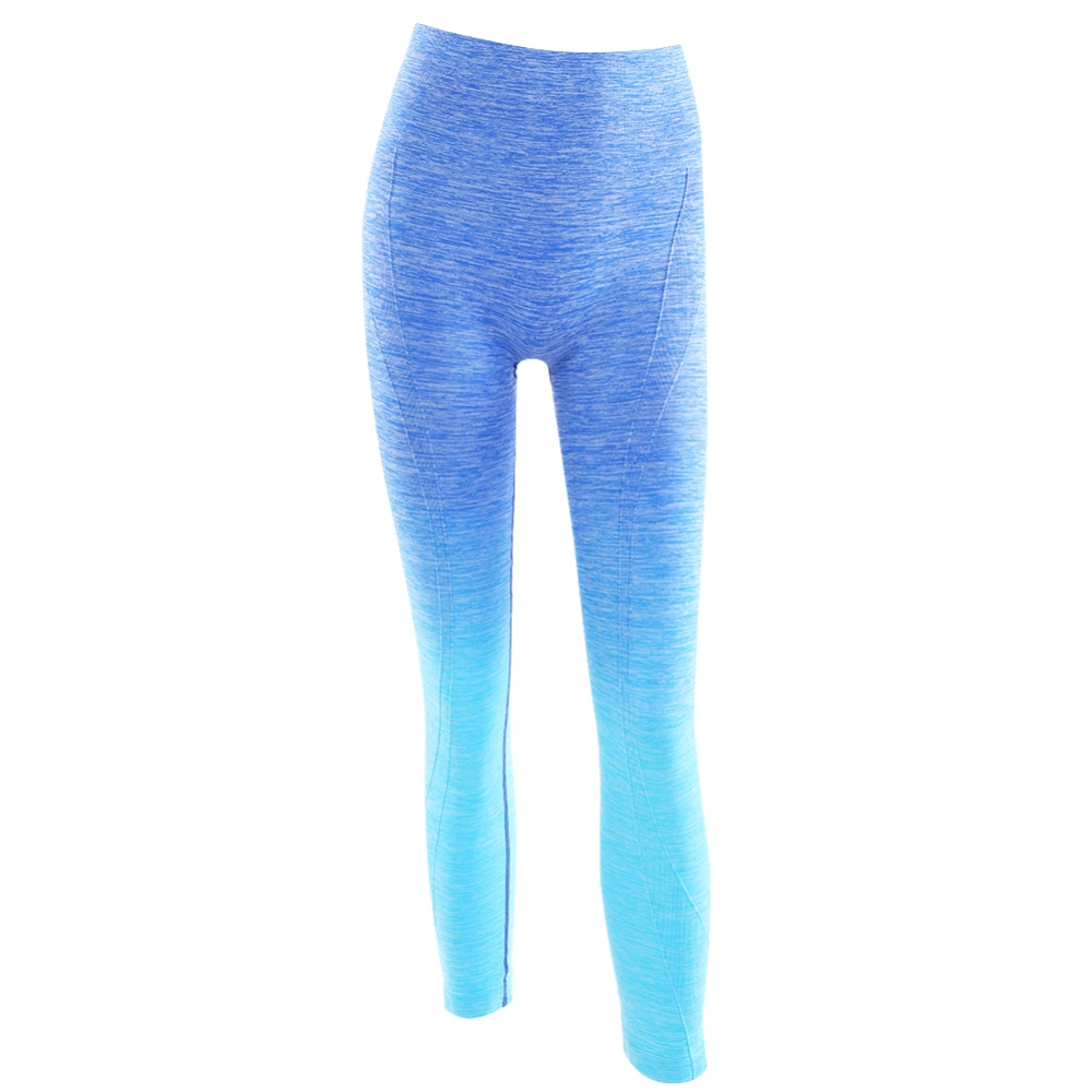 Breathable Sports Trouser Stretchy Pant Legging for Yoga Gym Fitness Workout Training(S/M Blue)