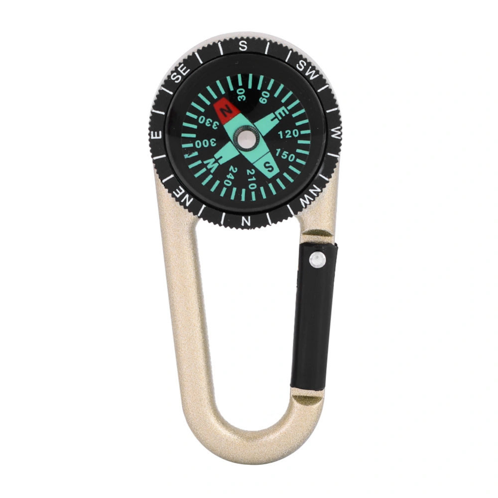 Multifunctional Metal Carabiner with Mini Compass for Camping Mountaineering