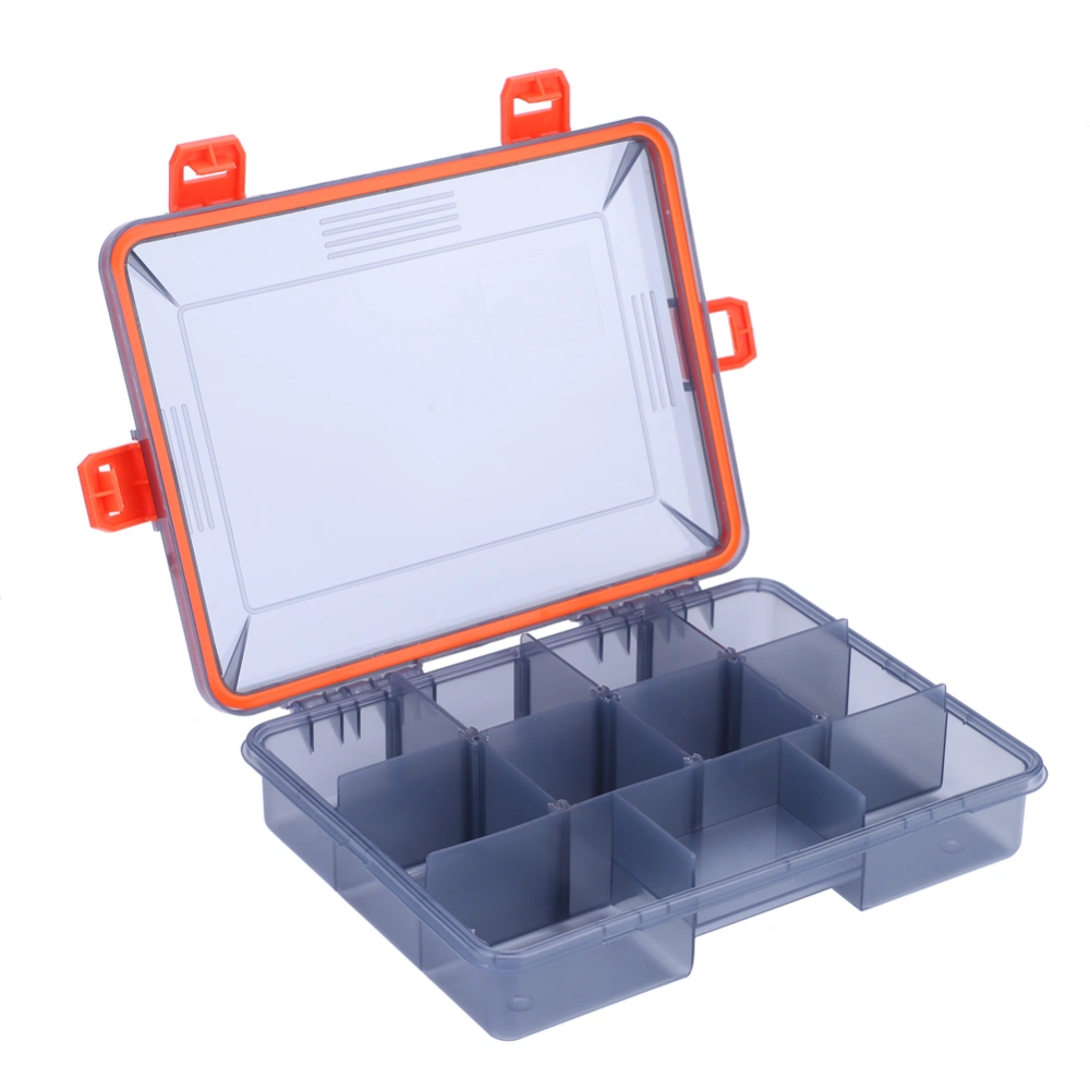 Portable Fish Lures Bait Transparent Partition Box Case Fishing Tackle Accessories (S, Red)